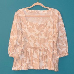 LOFT Outlet Square Neck Peplum Top XL